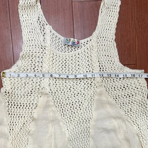India Boutique Cream‎ Knit Cover Up - Picture 5 of 6